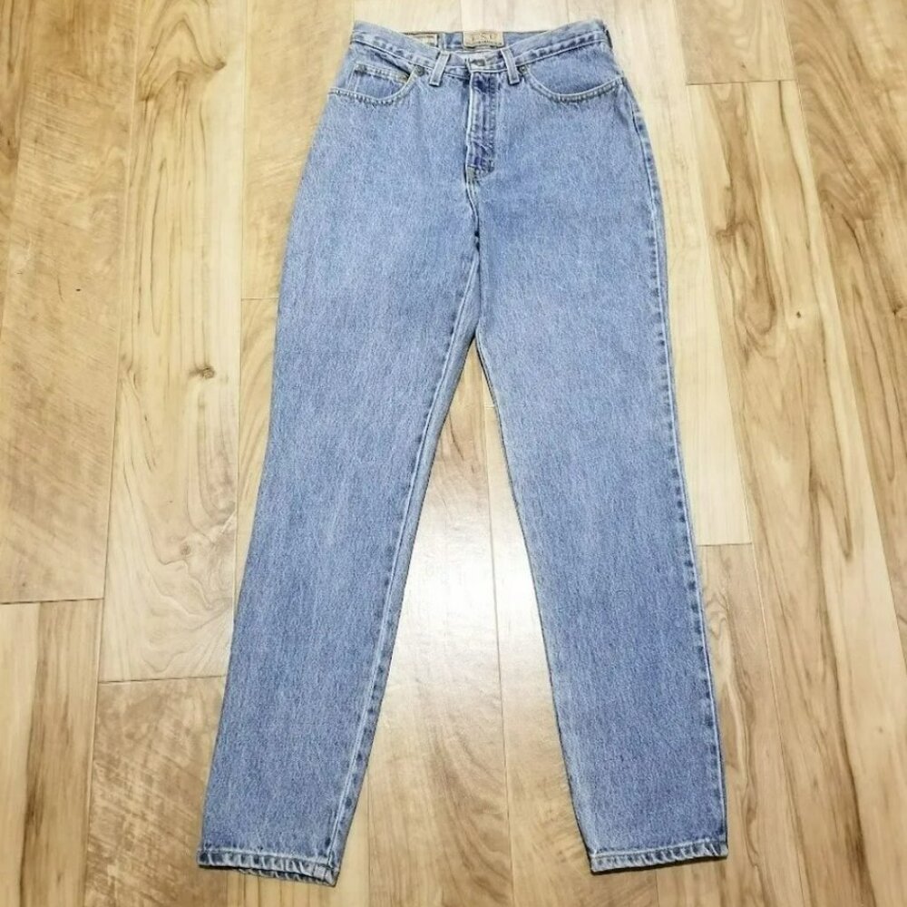 Vintage 90s EXP Express High Rise Mom Jeans USA Made 100% Cotton Blue Size 9/10